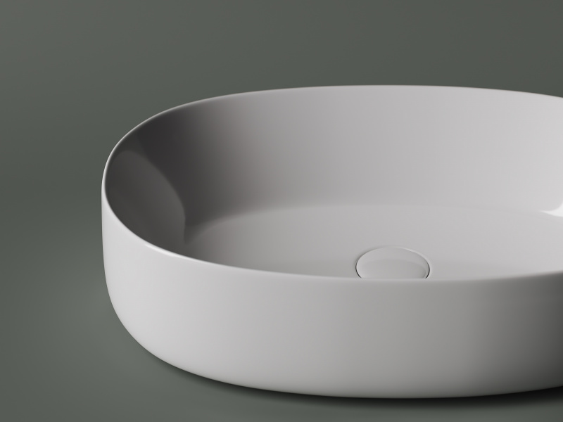 Умывальник чаша накладная овальная Element 540*350*145мм Ceramica Nova белый CN5023
