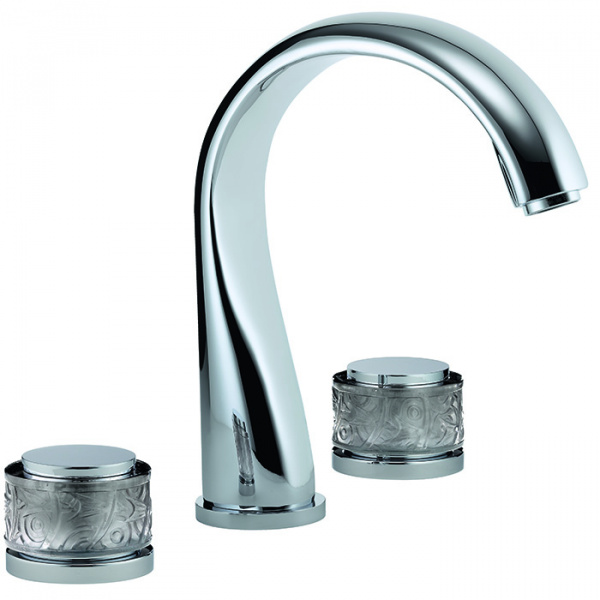 THG Paradise Смеситель для ванны, 3 отв., цвет: хром/хрусталь