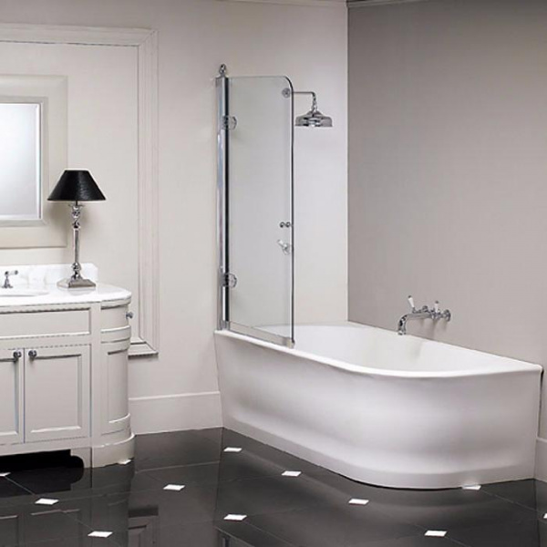 Devon&Devon Wave Sx Ванна из минерального литья пристенная, 176.5х82.5хh56см