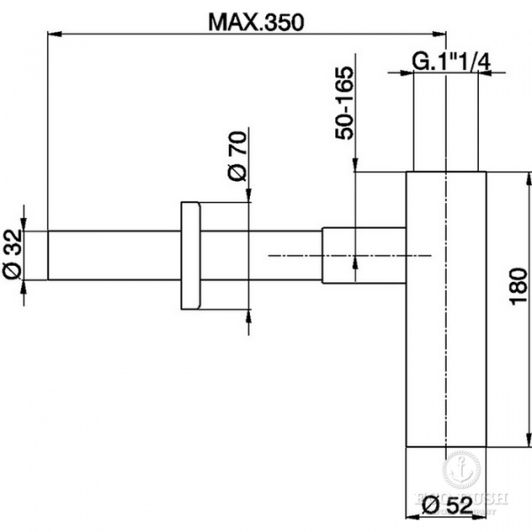 Cisal Сифон 1&quot1/4, цвет: розовое золото