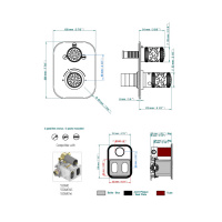 THG Hirondelles Platinum Stamped Смеситель для душа, встраиваемый, термостатический, цвет: Polished gold