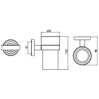 Emco Polo Стакан подвесной, цвет: хром/хрусталь