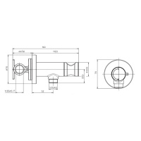 Bossini Paloma Гигиенический душ, с прогрессивным смесителем, лейкой, шланг 125см, цвет: хром