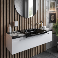 Kerasan Inka Project  INKA Раковина 60х40 см, 1 отв., цвет: черный матовый