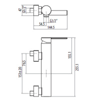 Gattoni Color Смеситель  для ванны однорычажный  выпуск снизу. цвет: хром