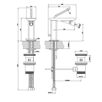 Gessi iSpa Смеситель для биде на 1 отверстие, с донным клапаном, цвет: хром