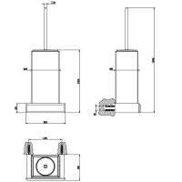 Gessi Eleganza Ершик для унитаза подвесной, цвет: хром/белый
