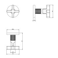 Gessi Inciso Запорный вентиль, внешняя часть, цвет: золото