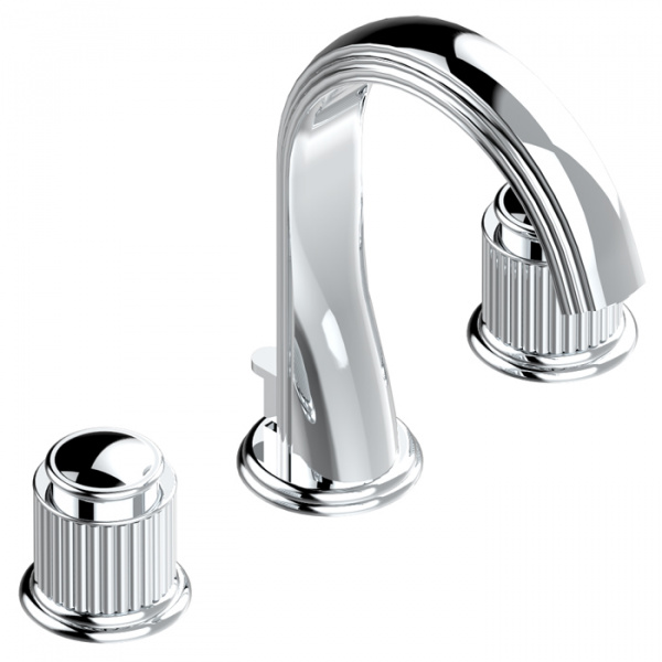 THG Jaipur metal Смеситель для раковины, 3 отв., цвет: хром