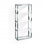 Decor Walther ET 6 Шкафчик открытый 35x15x80см, стекло белое, подвесной, цвет: хром