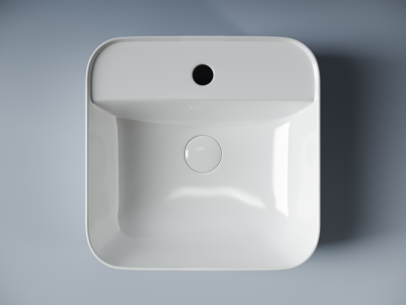 Умывальник чаша накладная прямоугольная Element 390*390*140мм Ceramica Nova белый CN5014