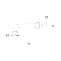 Devon&Devon Heritage Излив для ванны, цвет: золото