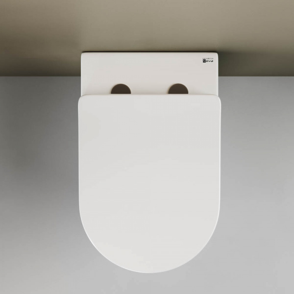 Напольный приставной унитаз Mia Rimless Ceramica Nova белый CN1810