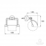 Stella Roma Держатель туалетной бумаги подвесной с деревянным роликом 1032 цвет: хром