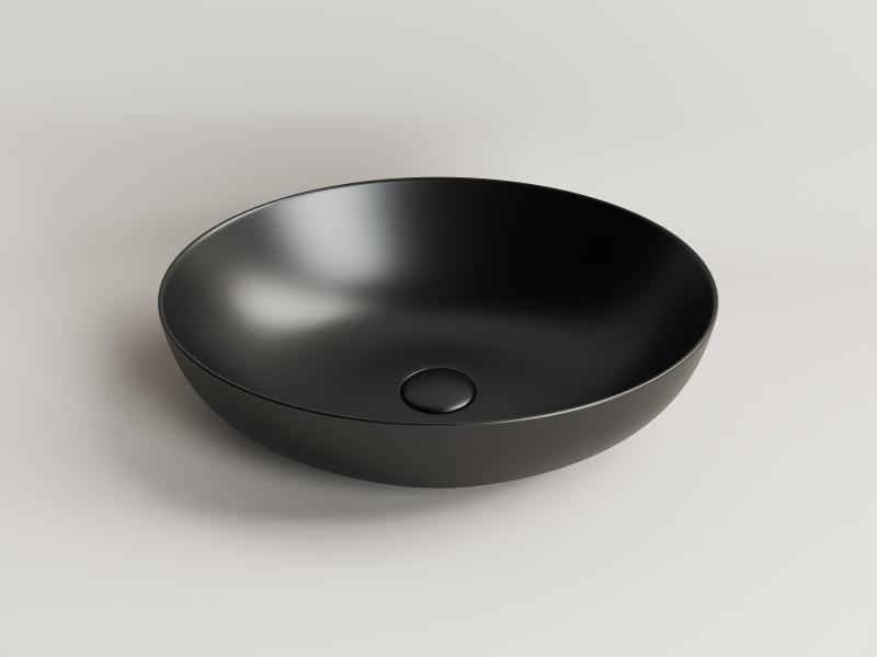 Умывальник чаша накладная овальная (цвет Чёрный Матовый) Element 520*395*130мм Ceramica Nova чёрный матовый CN6017MB