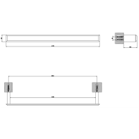 Gessi Eleganza Полотенцедержатель 45см, подвесной, цвет: хром