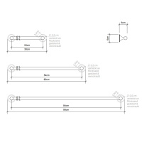 Decor Walther Classic GLA80 Полка стеклянная 80x13.5см, подвесной, цвет:  золото