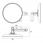 EMCO Evo Зеркало косметическое, LED, Ø209мм,  двойной, ELS, 3x кратное увеличение, подвесной, цвет: черный