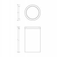 Decor Walther DW 124 Корзина для бумаги 20xh32см, с крышкой, напольная, цвет: сталь матовая