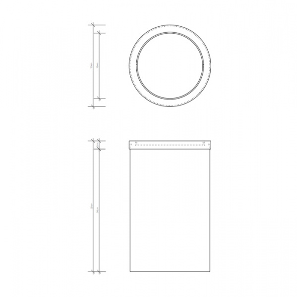 Decor Walther DW 124 Корзина для бумаги 20xh32см, с крышкой, напольная, цвет: сталь матовая