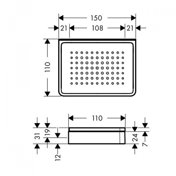 Axor Universal Мыльница и полочка 150мм, подвесная, цвет: хром