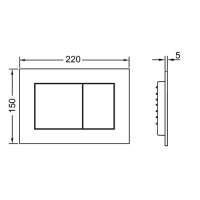TECEnow Панель смыва, хром глянцевый