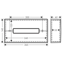 Hansgrohe AddStoris Держатель бумажных полотенец, цвет: шлифованный черный хром
