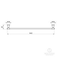 Stella 130 Полотенцедержатель подвесной 60 см 602/60 цвет: хром