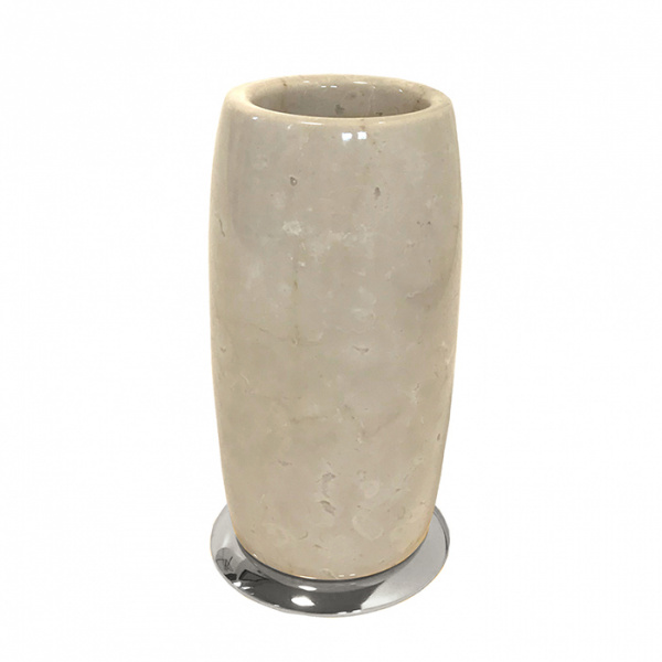 3SC Elegance Стакан настольный, цвет: мрамор botticino/хром