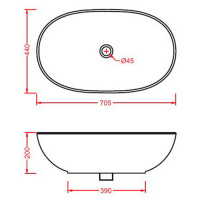 ARTceram LA CIOTOLA Раковина 70х44 см, без отв., цвет: белый