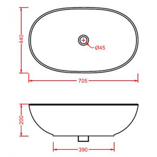 ARTceram LA CIOTOLA Раковина 70х44 см, без отв., цвет: белый