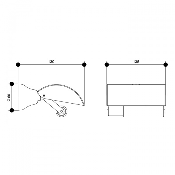 Bongio Axel, Держатель для туалетной бумаги, подвесной, цвет: хром