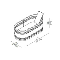 Agape Vieques Ванна отдельностоящая 171х72.6х63.5 см