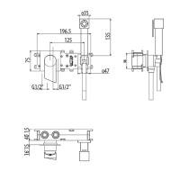 Gattoni Soffio Гигиенический душ, цвет: хром