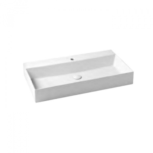 AZZURRA ELEGANCE Раковина 102х45 см, 1 отв., подвесная/накладная, цвет: белый