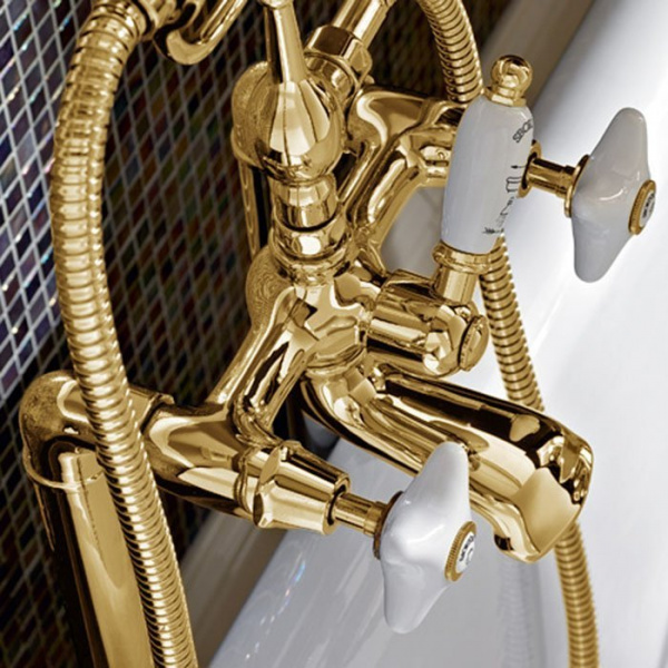 Sbordoni Magnolia Смеситель для ванны на 2 отверстия, цвет: глянцевая латунь