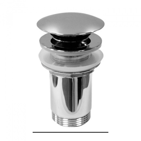 AZZURRA Донный клапан для раковины с переливом, автомат (click-clack), хром