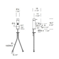 NOORTH milldue edition Смеситель для биде, 1 отв., цвет: полированная сталь