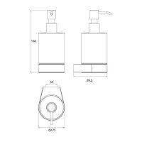 Emco Flow Дозатор для жидкого мыла, подвесной, цвет: хром/хрусталь