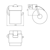 EMCO Rondo2 Держатель т/б с крышкой, подвесной, цвет: хром