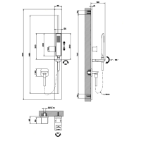 Gessi iSpa Душевая штанга с ручным душем и выводом воды из стены, цвет: хром