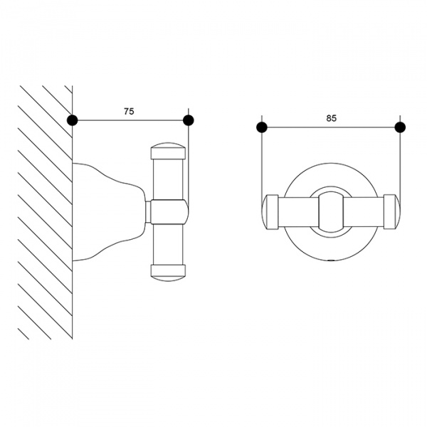 Крючок Bongio Axel, цвет: хром