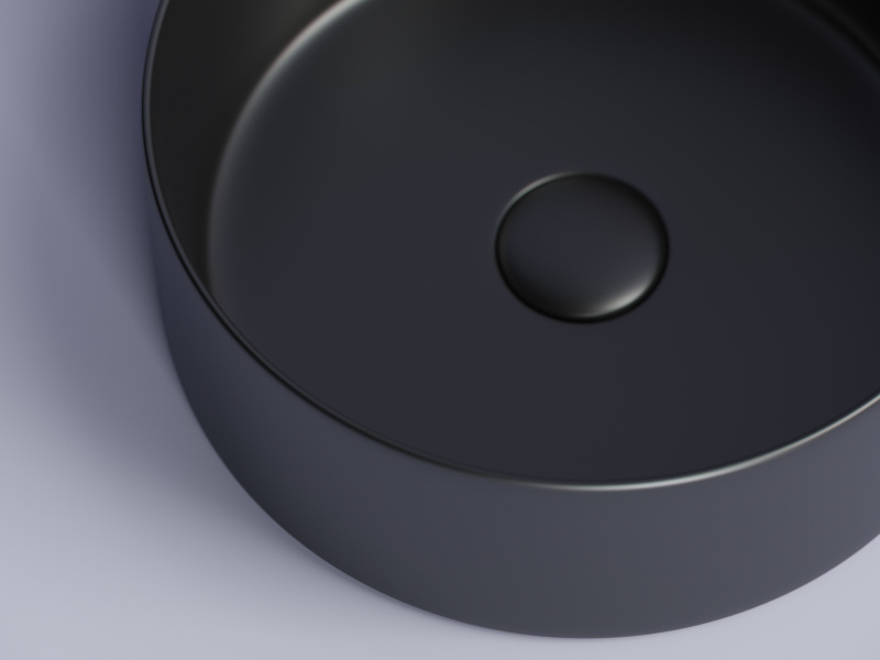 Умывальник чаша накладная круглая (цвет Чёрный Матовый) Element 358*358*137мм Ceramica Nova чёрный матовый CN6032MB