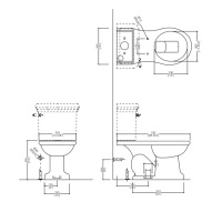 Devon&Devon Etoile, Унитаз моноблок 67.5х38.4см, фурнитура хром, цвет: белый