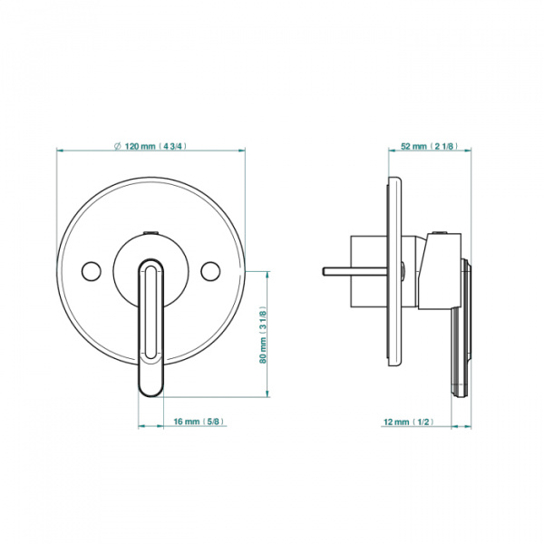 THG CORVAIR A MANETTES FIOR DI BOSCO Смеситель для душа встраиваемый, однорычажный, внешняя часть, цвет: Blush PVD