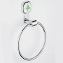 THG CAPUCINE VERT DECOR PLATINE Полотенцедержатель-кольцо 18см., декор зеленый, цвет: хром