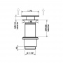 Gessi Автоматический донный клапан “Stop&Go” для раковины без перелива, цвет: хром