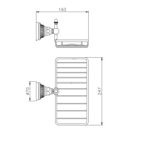 Nicolazzi Impero Полочка-решетка подвесная, цвет: хром