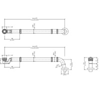 Devon&Devon Сифон для ванны, с удлинителем и патрубоком выпуска в пол, цвет: хром