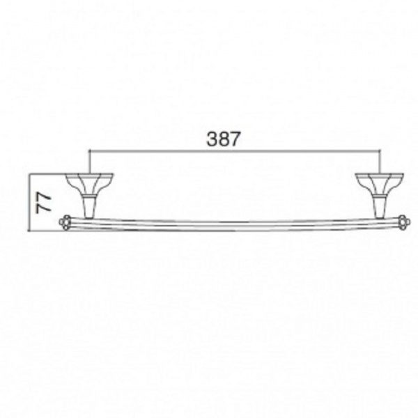 Sbordoni Deco Полотенцедержатель 40см, подвесной, цвет: хром